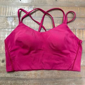 lululemon like a cloud longline bra b/c size 10 pomegranate